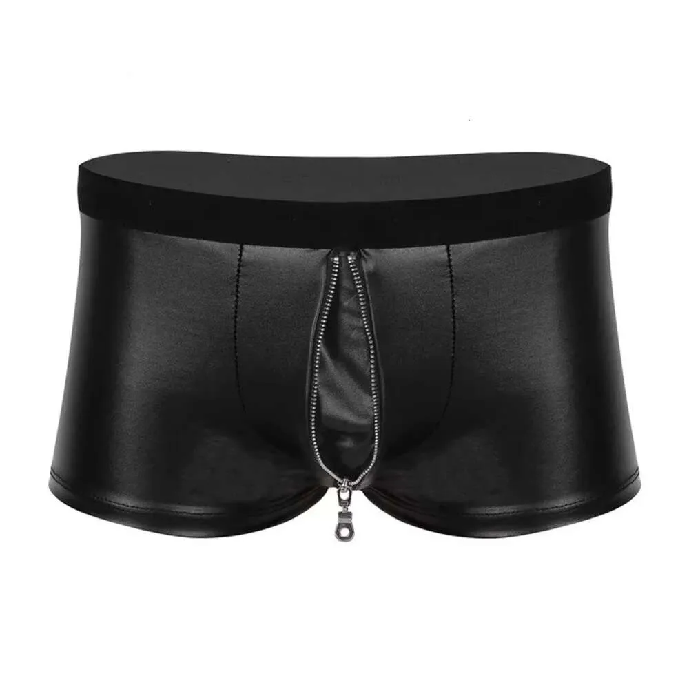 Mens Sexy Open Crotch Short For Sex Zipper Crotchless Soft Patent Leather  Fetish Boxer Erotic Hot Porn Pants Sexi Catsuit Costumes From 9,2 € | DHgate