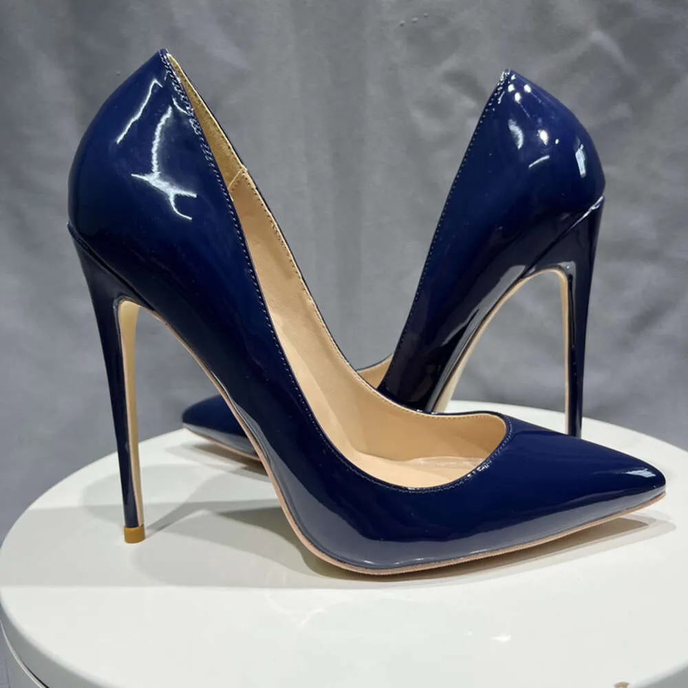 Blue patent leather heels shop
