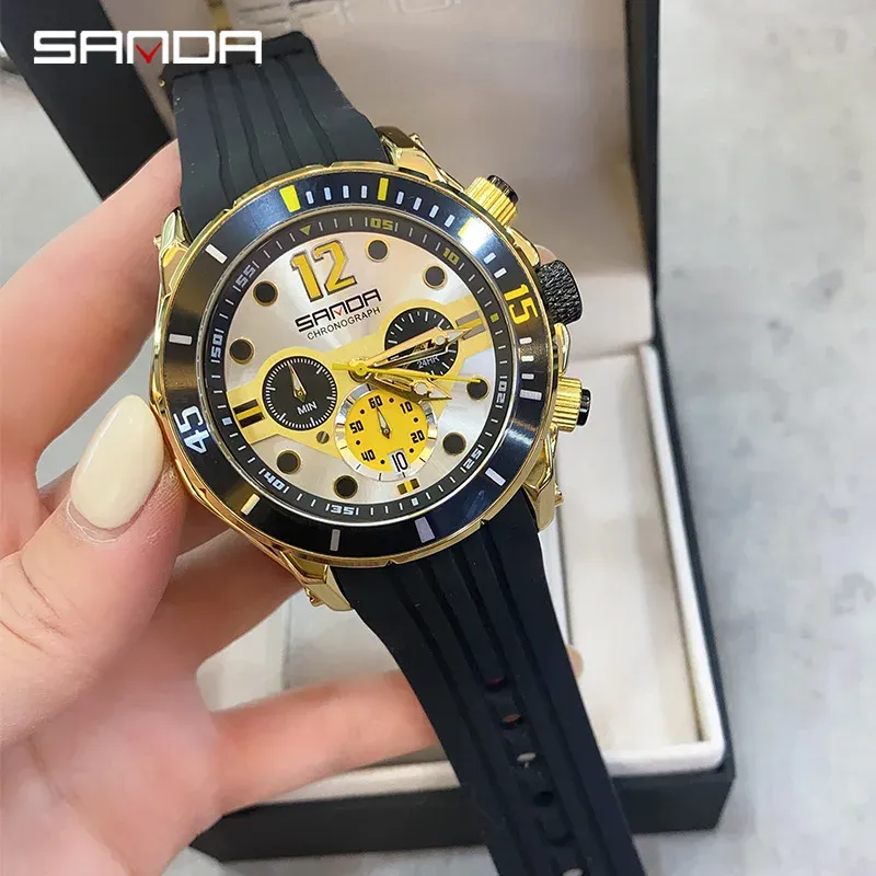 Calvaneo Neon Lüks Erkekler Saatleri: Orijinal Takvim İzleme