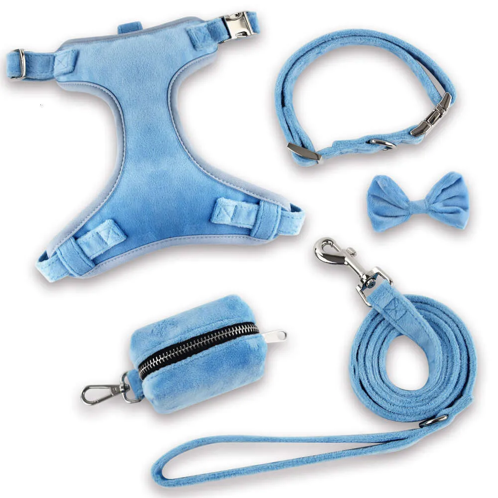 Custom Designer Corduroy Pet Set With Veet Leash, Collar, Leads, And No