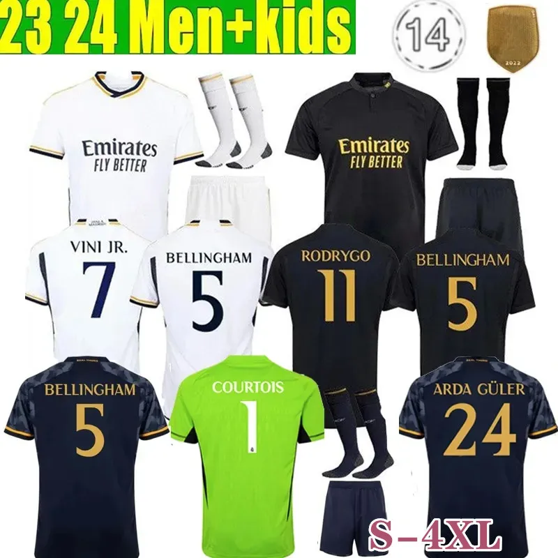 23 24 Sport Afslanken Mannen Kid KITS Voetbalshirts VINI JR BELLINGHAM 2023 2024 RODRGO Arda Guler THUIS Camiseta de Futbol Uniform Real