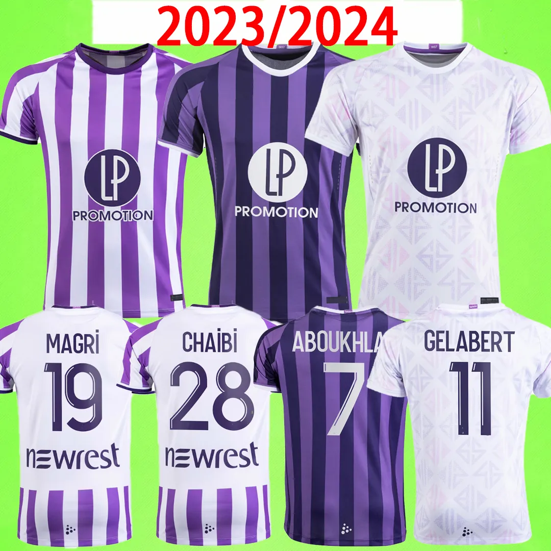 23/24 Toulouse Soccer Jerseys Troisième 3ème DONNUM DALLINGA Accueil Maillot De Foot 2023 2024 Hommes Kit Football Shirt Uniforme CISSOKO