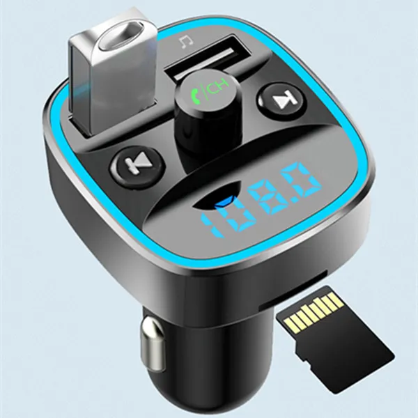 Q1 Car FM Transmitter Aux Modulator Bluetooth Handsfree Audio Receiver LED  Light MP3 Player 3.1A Quick Charge Dual USB With Box Package From 2,66 €