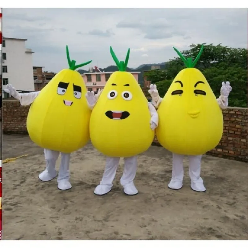 Mascotte mascotte fruit watermeloen cartoon figuur kostuum aardbei grapefruit oranje durian pop pak wandelrekwisieten Apple mascotte