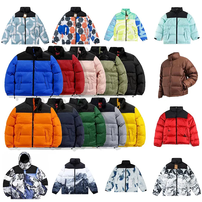 Chaqueta de invierno para hombres mujeres en el abrigo de parka cálido bordado bordado chaquetas hemparcher letra impresión de múltiples colores