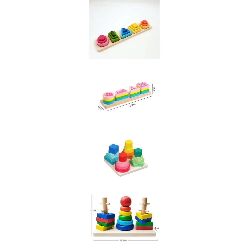 Learning Resources Montessori Wooden Blocks Educational Toys For ...