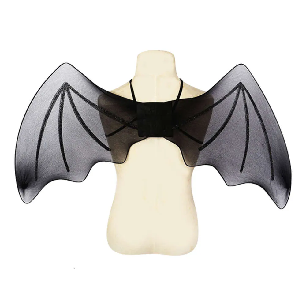 Cosplay diable ailes de chauve-souris noires, accessoires de fête d'halloween, mascarade d'ange maléfique, déguisement de démon, accessoires de Cosplay