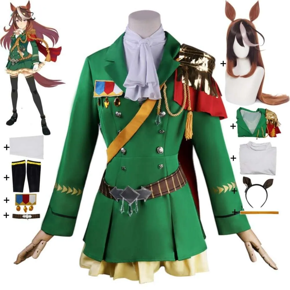 Cosplay jeu Symboli Rudolf Umamusume joli Derby Uma Musume Racing Association Cosplay Costume perruque oreilles Anime uniforme Halloween Costume