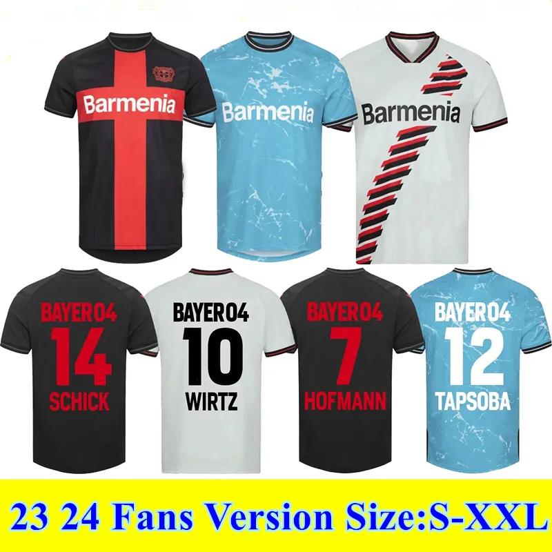 23 24 Bayer 04 Leverkusen camisetas de fútbol BONIFACE WIRTZ HINCAPIE HOFMANN TAPSOBA SCHICK GRIMALDO PALACIOS FRIMPONG Hogar visitante 3er hombre