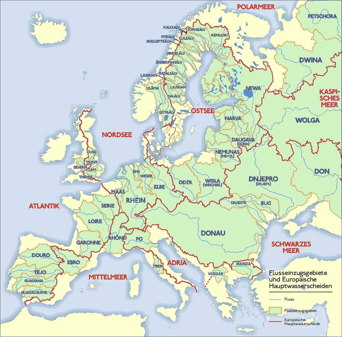 Discovering the Beauty of Europe through Map Rivers Europe