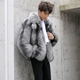 Manteau Fourrure Renard Gris Véritable Pelz Wohrl - Taille S - Occasion Très Bon état