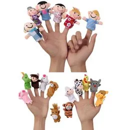 RUM® Hililand marionnettes à main 10 pièces marionnettes à doigt court