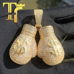 Collier Pendentif Gant De Boxe En Or Chaîne Homme Bijoux Punk Hip Hop