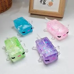 Lot De 4 Jouets Anti-stress Axolotl – Squishy Spongieux, Doux Et Coloré – Soulage Anxiété Et Stress Pour Enfants Et Adultes