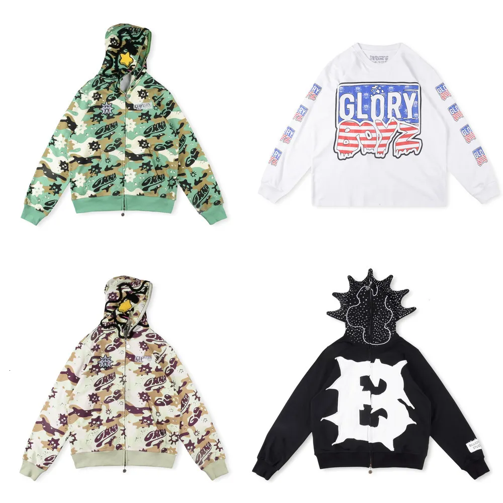 Graphic Print Zip-Up Hoodie and Pants Set, Unisex Camouflage Streetwear  Tracksuit for Casual Style, image size:1000x1000