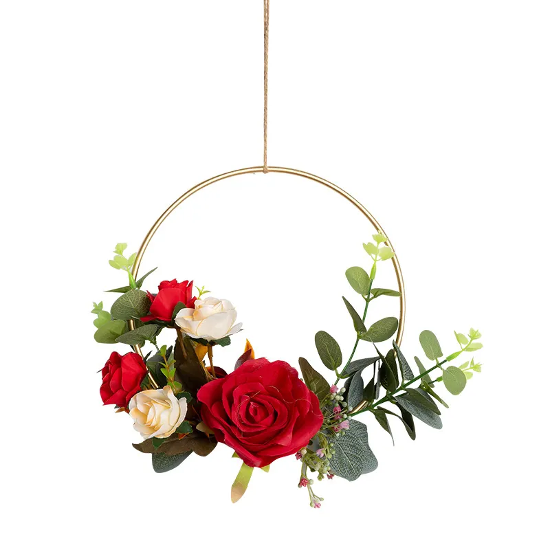  Decoración de mesa, arco de boda, doble anillo, soporte de  flores de metal, centro de mesa, centro de mesa, soporte de telón de fondo,  círculo floral, corona de aro dorado, jarrones