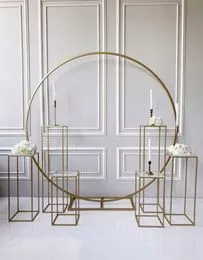 Arco redondo de metal para estante de flores, arco de globos de decoración  de fondo, marco de aro circular fuerte, para fiestas interiores y