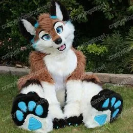 Tête De Fursuit Husky Fox - Mascotte Cosplay Halloween - Fourrure Multicolore