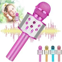 Microphone Sur Pied Pour Enfants – Machine Karaoké Avec Support, Cadeau Anniversaire Fille, Jouet Musical Chantant Dès 3 Ans
