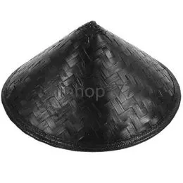 Chapeau Asiatique Traditionnel En Riz – Ancien – Taille Unique – Multicouleur