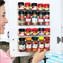 Organizador de especias montado en la pared, estante colgante de 3 niveles,  estante grande para condimentos para gabinete de cocina, despensa, puerta
