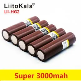 Auténtica batería recargable de 25RS, 3.7V plana real 2500mAh, 3.7V 18650  (paquete de 2)