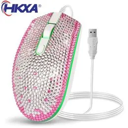 CHYI Ratón De Juego Con Cable Para Niña Y Mujer, Mouse Rosa Con Retroiluminación LED De 3200DPI