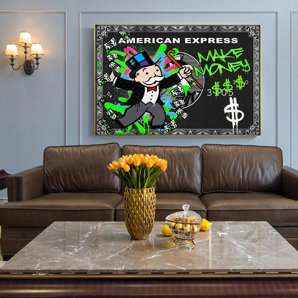 Stampa su tela 50x70 cm Senza cornice Creativo Graffiti Art Mano nella mano  Pittura su tela Poster Stampa Wall Art picture for Living Room Home Decor :  : Casa e cucina