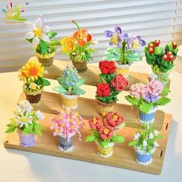 New Block Collection Bouquet - Set de Construction Fleur - Modèle de
