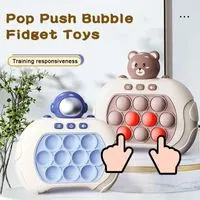 2023 Nouveau contrôleur de jeu Pop Push, jouet de fidget sensoriel à  bulles, mini jeu de taupe électronique Whack