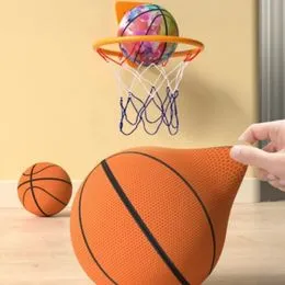 Ballon De Basket Silencieux – Tailles 3/5/7 – En Mousse Haute Densité Pour Dribbler En Intérieur Sans Bruit – Parfait Pour L'entraînement Et Les Cadeaux