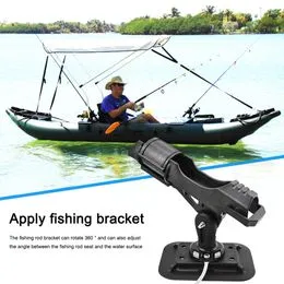 Support Rotatif Réglable Pour Canne à Pêche – 360° En Plastique Robuste Pour Bateau, Kayak, Canoë Et Aviron