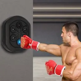 Machine De Boxe Musicale LED Avec Gants - Équipement Bluetooth Portable Pour Entraînement Maison Et Gym