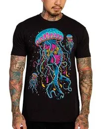 Camiseta Divertida Con Diseño De Gato De Galaxia