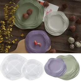 Moule Silicone Pour Résine époxy Plateau - Forme Ronde Irrégulière, Style Agate