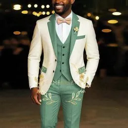 Heren 3-delig fluwelen pak corduroy pakken twee knopen smoking slim fit luxe blazer feest diner jas & broek, Bordeaux, 54