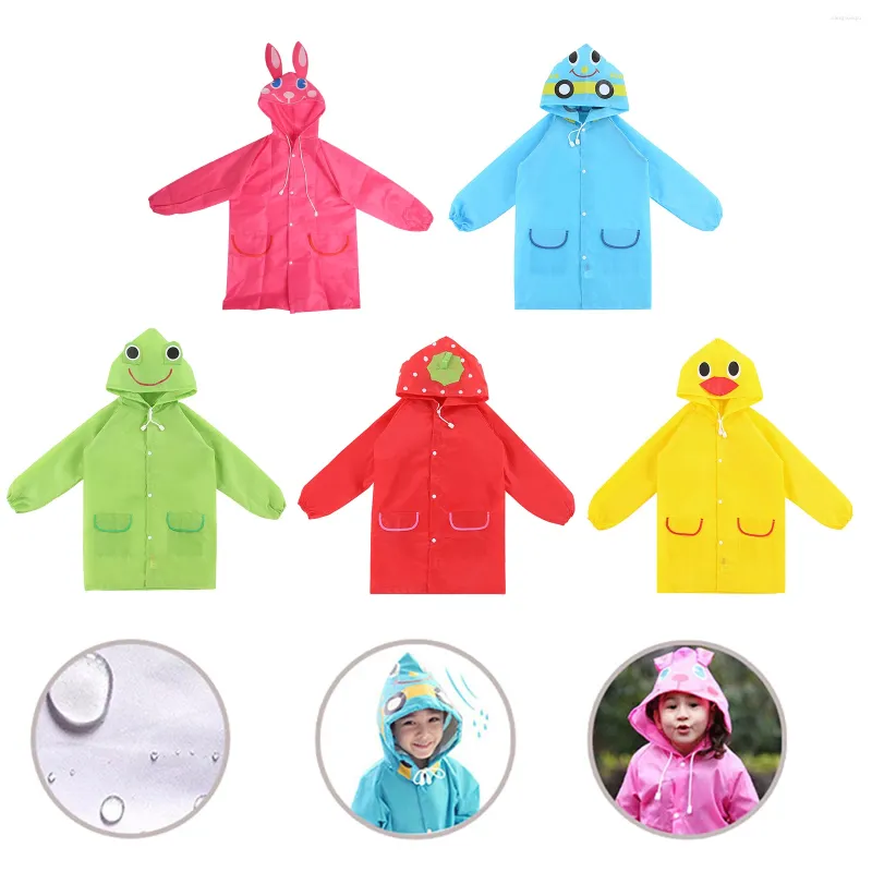Jackets Cartoon Children's Raincoat Aging Resistance Oil And Corrosion Suitable For Rainy Windy Days