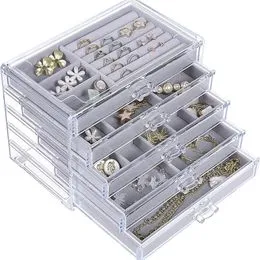 Caja de almacenamiento de 2 piezas de tres cajones de plástico Pp artículos  diversos, organizador de cajones de plástico, organizador de joyas de