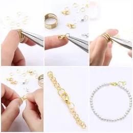 Kit Para Hacer Joyas: 1200 Anillos De Salto Y Herramientas Para Pulseras, Collares Y Proyectos DIY