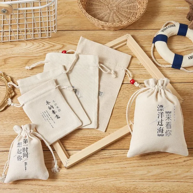 200 Pack Cotton Muslin Bags Sachet Bag Multipurpose Drawstring
