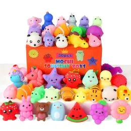 30pcs Mochi Squishy Jouets Colorés - Fidget Sensoriel Anti-Stress Pour Enfants - Cadeaux Anniversaire