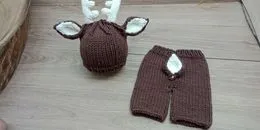 Amorar Tenues de Photo de Nouveau-Né Photography Props Accessoires de Photographie de Bébé Enfants Tricot Crochet Vêtements Costume Gants + Shorts pour Garçon Fille