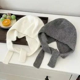 Bonnet Cagoule Bebe Chapeau D'Ours Mignon Avec Cache-Oreilles, Chapeaux D'Hiver Pour Femmes Et Filles, Cagoule Épaisse En Peluche D'Agneau Bonnet Echarpe Fille