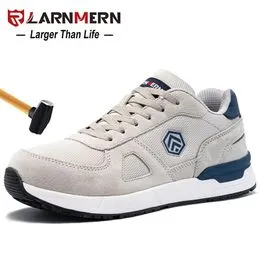 Chaussures De Sécurité Hommes Slip On Embout Acier - Basket Travail Légère Confortable LARNMERN