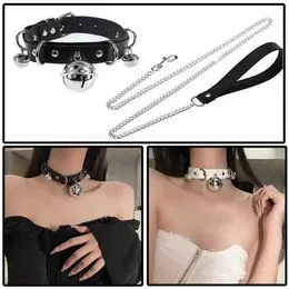 Collier Ras De Cou En Cuir Pour Domination BDSM - Fait Main, Ajustable, Neuf, Unisexe