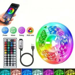 Ruban LED 30M RGB - Bande LED Avec 44 Touches Télécommande,Contrôlé Par APP Du Bluetooth,Convient Pour Les Fêtes | La Décoration De La Maison | Chambre LED | Bar