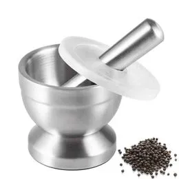 Mortier Et Pilon En Bois De Jujubier Naturel – Bol De Broyage Artisan Pour Épices, Ail, Herbes, Guacamole Et Noix – 9,5 Cm, Robuste Et Hygienique