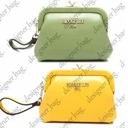 Tarjetero Pequeño Para Mujer Con Protección RFID | Color Amarillo, 9 Ranuras Para Tarjetas, Compartimento Para Monedas | Cuero Vegano, Compacto