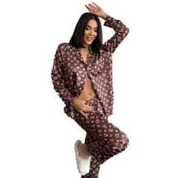 Pyjama 2 Pièces Femme - Haut Manches Courtes & Pantalon Large - Coton Doux, Tenue Maison Décontractée - Rouge Et Autres Couleurs