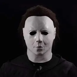 Masque Michael Myers Halloween - Masque Latex Complet Avec Cheveux + Faux Couteau + Gants - Taille Adulte Unisexe - Pour Cosplay, Fête